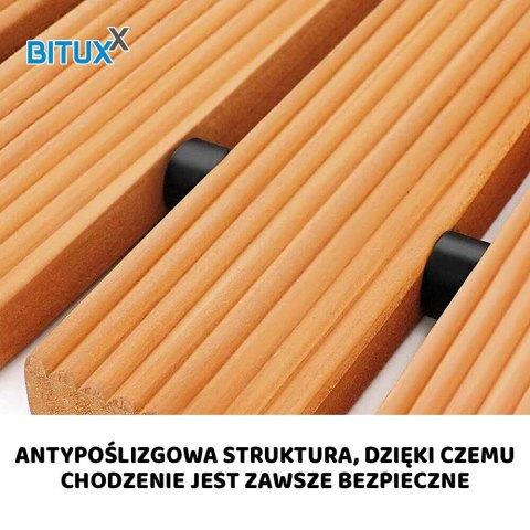 ŚCIEŻKA OGRODOWA Z DRZEWA CEDROWEGO 250CM X 43CM BITUXX ZWIJANA DO OGRODU DRÓŻKA