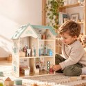 Domek dla lalek drewniany LULILO mebelki figurki 56cm miętowy