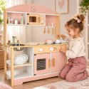 Kuchnia dla dzieci drewniana MDF MODERN CLASSIC akcesoria 82cm różowa