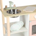 Kuchnia dla dzieci drewniana MDF MODERN CLASSIC akcesoria 82cm różowa