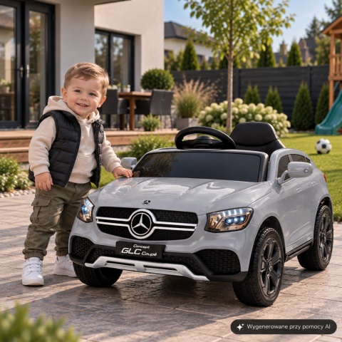 Mercedes GLC COUPE Concept Auto na akumulator 4x4 SREBRNY, Światła, Dźwięki, Pilot, Koła EVA