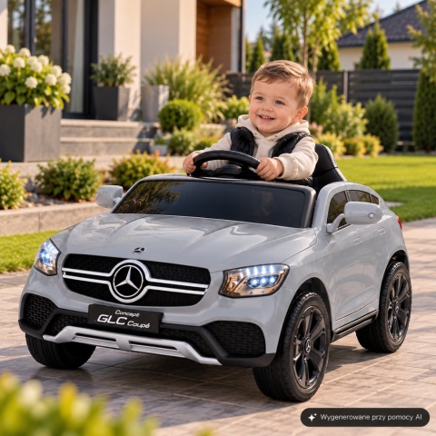Mercedes GLC COUPE Concept Auto na akumulator 4x4 SREBRNY, Światła, Dźwięki, Pilot, Koła EVA