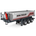 Naczepa Wywrotka Metalowa Zdalnie Sterowana RC Huina 1509 Srebrna 1:18