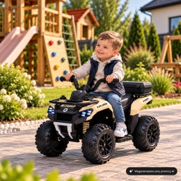 Quad J9 KHAKI BRĄZ-BEŻ na akumulator dla dzieci, muzyka, światło