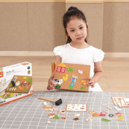 VIGA Przybijanka Drewniana Farma Tablica Korkowa Montessori