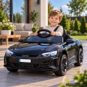 AUDI E-Tron GT Czarny Auto na akumulator EVA Skóra pilot