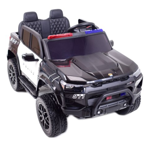 JEEP POLICYJNY NA AKUMULATOR, MIĘKKIE SIEDZENIE, MĘKKIE KOŁA. DLA 2 DZIECI 800W/JC604