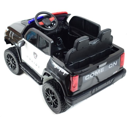 JEEP POLICYJNY NA AKUMULATOR, MIĘKKIE SIEDZENIE, MĘKKIE KOŁA. DLA 2 DZIECI 800W/JC604
