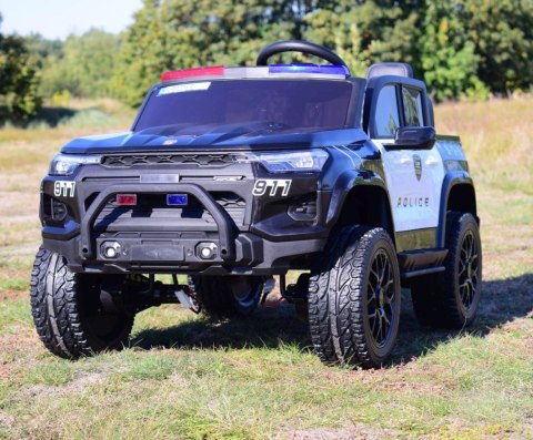 JEEP POLICYJNY NA AKUMULATOR, MIĘKKIE SIEDZENIE, MĘKKIE KOŁA. DLA 2 DZIECI 800W/JC604