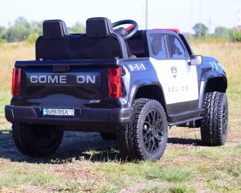 JEEP POLICYJNY NA AKUMULATOR, MIĘKKIE SIEDZENIE, MĘKKIE KOŁA. DLA 2 DZIECI 800W/JC604
