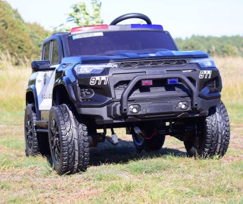 JEEP POLICYJNY NA AKUMULATOR, MIĘKKIE SIEDZENIE, MĘKKIE KOŁA. DLA 2 DZIECI 800W/JC604