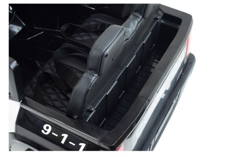 JEEP POLICYJNY NA AKUMULATOR, MIĘKKIE SIEDZENIE, MĘKKIE KOŁA. DLA 2 DZIECI 800W/JC604
