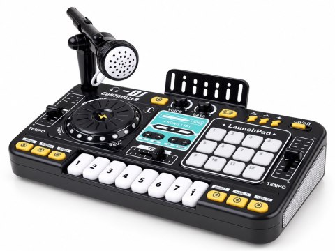 Kontroler MIXER DJ Podświetlana konsola dla dzieci + mikrofon ZA6303