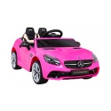 Mercedes SLC 300 RÓŻOWY Autko na akumulator Piankowe Koła Eva, miękki fotelik, Pilot