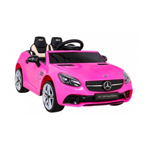 Mercedes SLC 300 RÓŻOWY Autko na akumulator Piankowe Koła Eva, miękki fotelik, Pilot