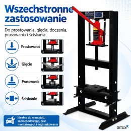 Prasa hydrauliczna warsztatowa 6t do tłoczenia i prostowania metalu 2 podkładki
