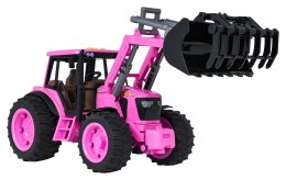 Traktor Różowy 1:16 z Funkcją Świateł i Dźwięku