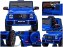 Auto na akumulator Mercedes AMG G63 4x4 NIEBIESKI Piankowe koła Eva, miękki fotelik Licencja