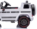 Auto na akumulator Mercedes AMG G63 4x4 BIAŁY Piankowe koła Eva, miękki fotelik Licencja