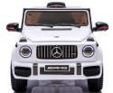Auto na akumulator Mercedes AMG G63 4x4 BIAŁY Piankowe koła Eva, miękki fotelik Licencja