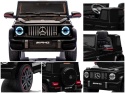 Auto na akumulator Mercedes AMG G63 4x4 CZARNY Piankowe koła Eva, miękki fotelik Licencja