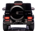 Auto na akumulator Mercedes AMG G63 4x4 CZARNY Piankowe koła Eva, miękki fotelik Licencja