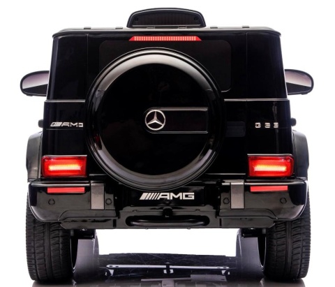Auto na akumulator Mercedes AMG G63 4x4 CZARNY Piankowe koła Eva, miękki fotelik Licencja