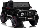 Auto na akumulator Mercedes AMG G63 4x4 CZARNY Piankowe koła Eva, miękki fotelik Licencja