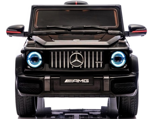Auto na akumulator Mercedes AMG G63 4x4 CZARNY Piankowe koła Eva, miękki fotelik Licencja