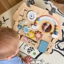 WOOPIE GREEN Tablica Manipulacyjna Edukacyjna Sensoryczna Domek Montessori 2w1 8 el.