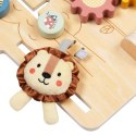 WOOPIE GREEN Tablica Manipulacyjna Edukacyjna Sensoryczna Domek Montessori 2w1 8 el.