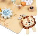 WOOPIE GREEN Tablica Manipulacyjna Edukacyjna Sensoryczna Domek Montessori 2w1 8 el.