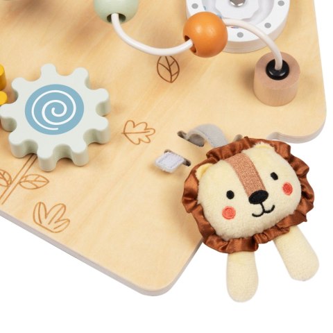WOOPIE GREEN Tablica Manipulacyjna Edukacyjna Sensoryczna Domek Montessori 2w1 8 el.