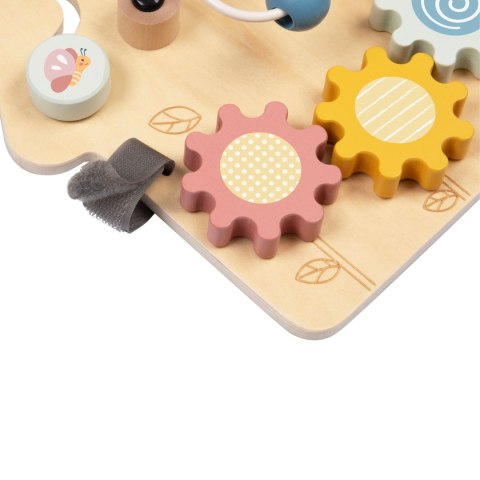 WOOPIE GREEN Tablica Manipulacyjna Edukacyjna Sensoryczna Domek Montessori 2w1 8 el.
