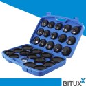 Zestaw kluczy do filtrów oleju BITUXX 30 el. nasadki 65-120 mm adapter CrV 30szt