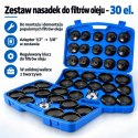 Zestaw kluczy do filtrów oleju BITUXX 30 el. nasadki 65-120 mm adapter CrV 30szt