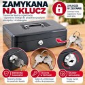 Kasetka na pieniądze metalowa ciemnoszara 25cm kasetka transportowa