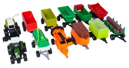 MEGA Zestaw Metalowy Traktor i Kombajn + Naczepy