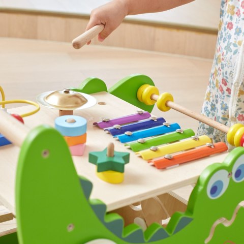 VIGA Drewniany Pchacz Edukacyjny Krokodylek 12w1