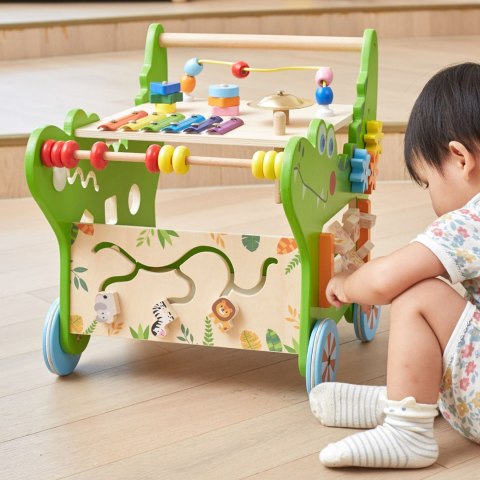 VIGA Drewniany Pchacz Edukacyjny Krokodylek 12w1