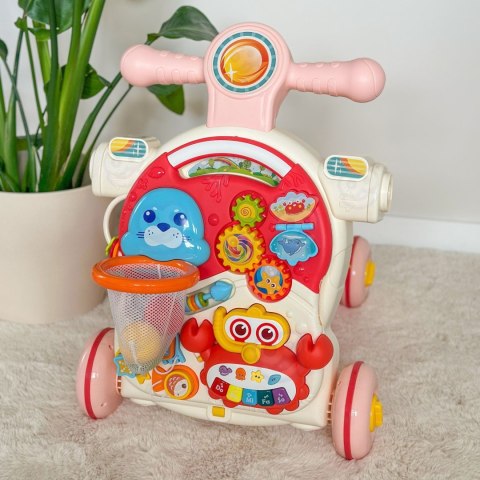 WOOPIE Pchacz Chodzik Stolik Edukacyjny Hulajnoga Jeździk 4w1