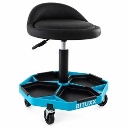 Stołek warsztatowy BITUXX Pro Line z regulacją wysokości 43-53 cm, wygodnym siedziskiem, 4 kółka