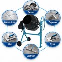 Betoniarka elektryczna BITUXX 200 l 850 W do betonu i zapraw