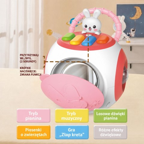 WOOPIE BABY Pianinko Króliczek Edukacyjny Dla Dzieci Różowy