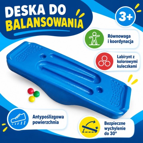 WOOPIE Niebieska Deska do Balansowania Równoważnia Sensoryczna Labirynt