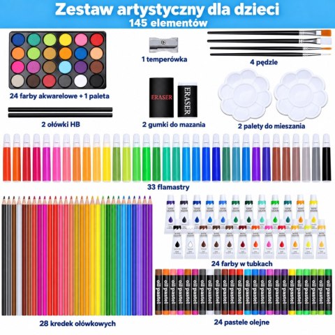 Woopie Zestaw Artystyczny w Walizce Kredki Farby Kapibara