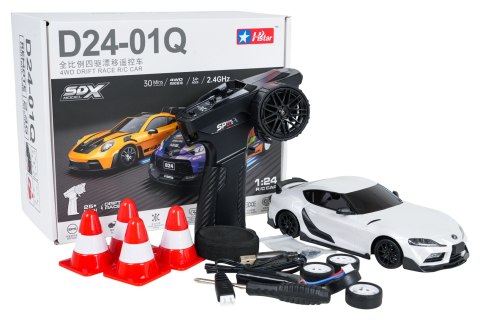 Auto R/C Do Drift WolfSlide 1:24 + Akcesoria Biały