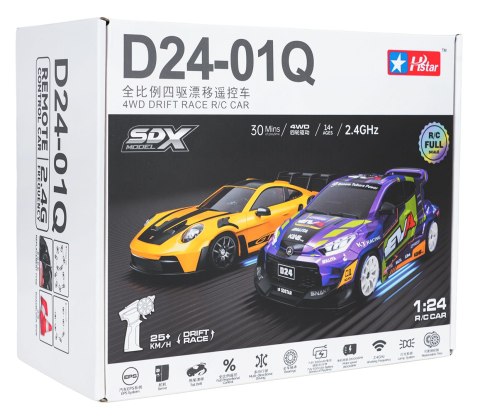 Auto R/C Do Drift WolfSlide 1:24 + Akcesoria Policja