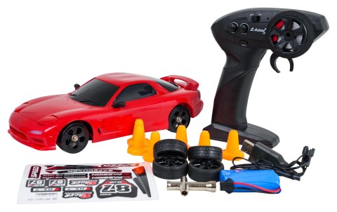 Auto R/C Do Driftu TurboSlide 1:18 z Podświetleniem Czerwone