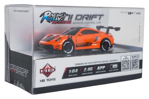 Auto R/C Do MINI Drift 1:64 SmokeRacer Pomarańczowy